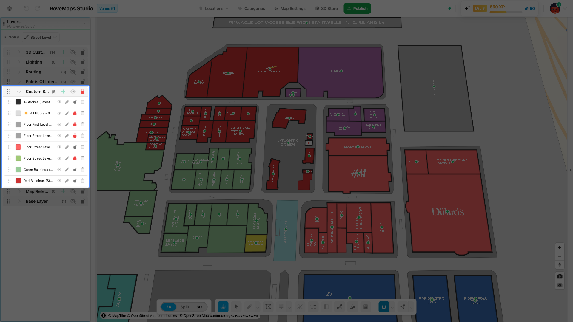 The Custom Styles group in the Layers panel