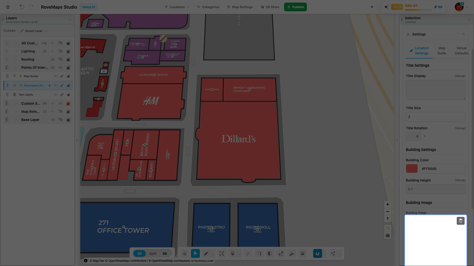 Drop an image on Building Image, or click Browse... — the logo renders in 3D.