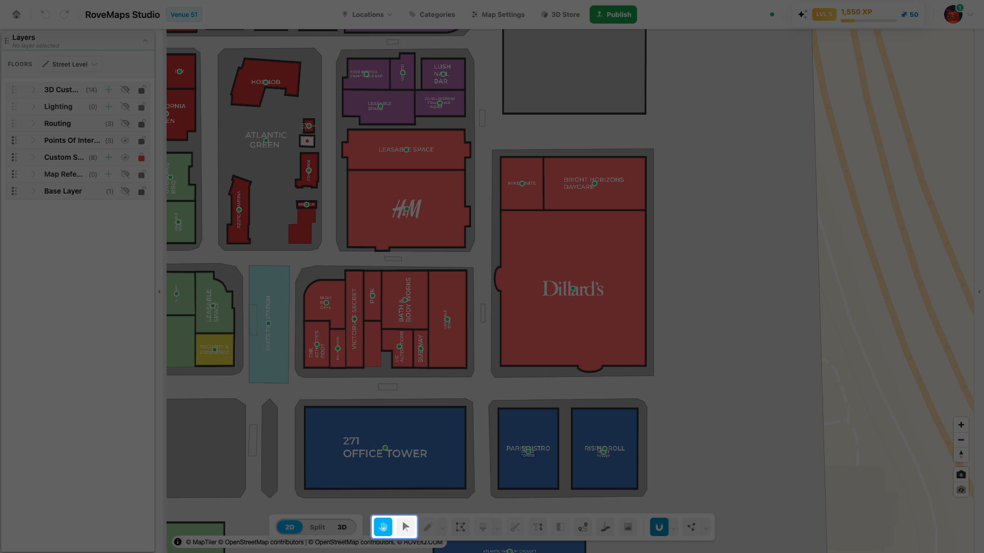The Select + Pan (hand) and Select (arrow) tools side by side in the toolbar