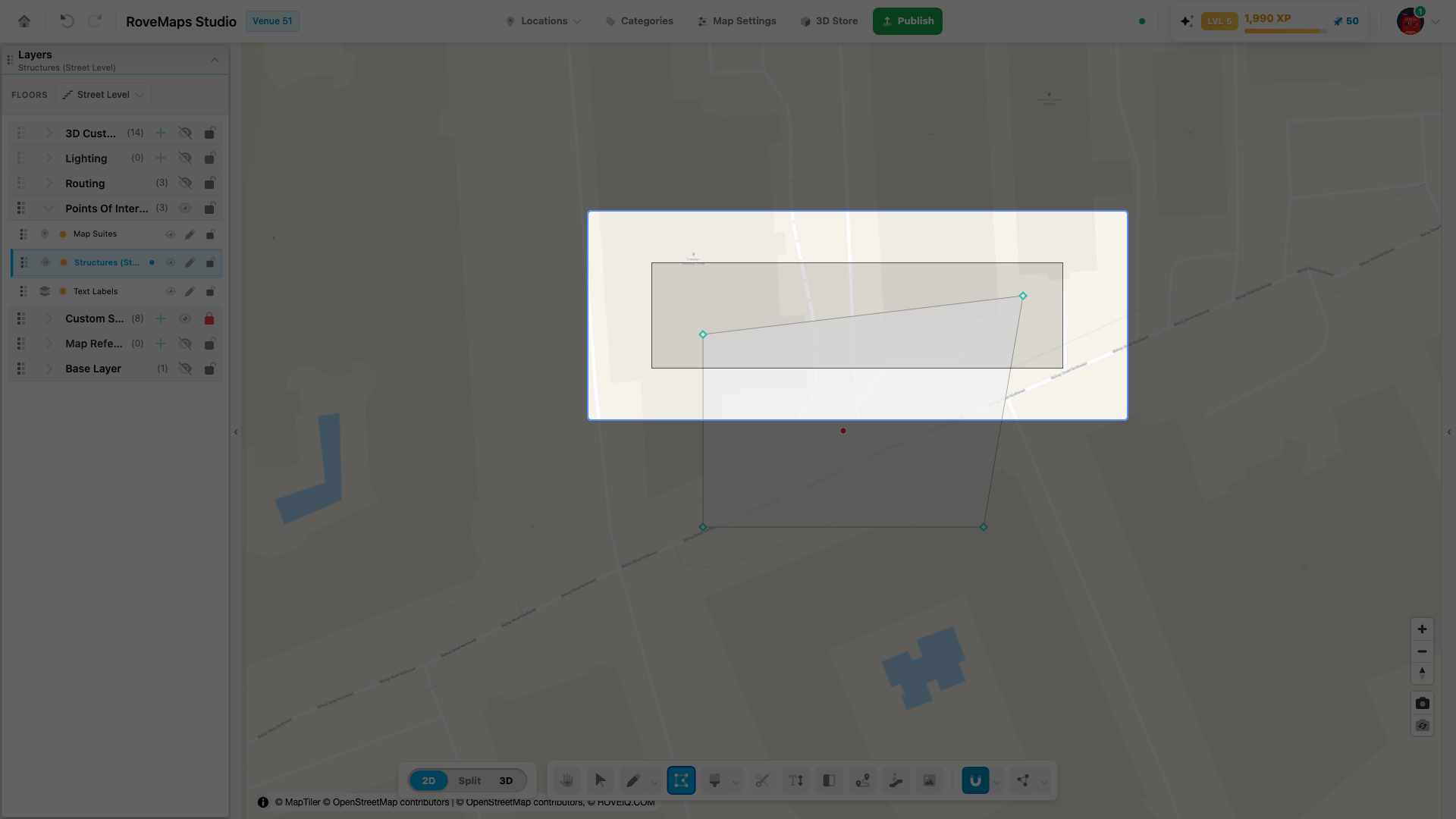 Press on empty canvas and drag a box across the handles you want.